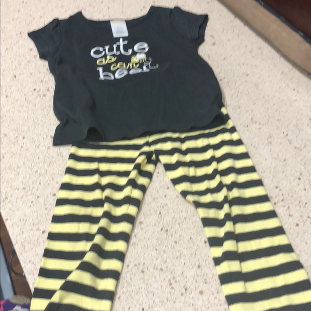 Adorable girls cute as a bee outfit